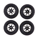 4 Pieces Rubber RC 1/10 Car Wheel Rim Tires Set for HSP Redcat Traxxas HPI