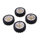 4Pcs RC 1/10 Racing Car Tires with Wheel Rim Set for HSP Redcat Traxxas HPI