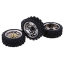 4Pcs RC 1/10 Racing Car Tires with Wheel Rim Set for HSP Redcat Traxxas HPI