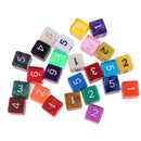 25Pcs Plastic Dice D6 Sided Number Dice for D&D RPG MTG Board Game Toy DIY