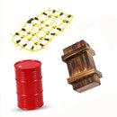 1/10 RC Crawler Car Roof Rack Fixed Luggage Net & Mini Oil Tank & Crate