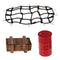 1/10 RC Crawler Car Roof Rack Fixed Luggage Net & Mini Oil Tank & Crate