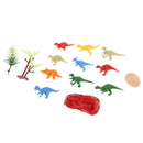 14 Set Jurassic Scenry Dinosaur Model Scenery Accessories Dinosaur Egg Green Forest Model