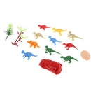 14 Set Jurassic Scenry Dinosaur Model Scenery Accessories Dinosaur Egg Green Forest Model