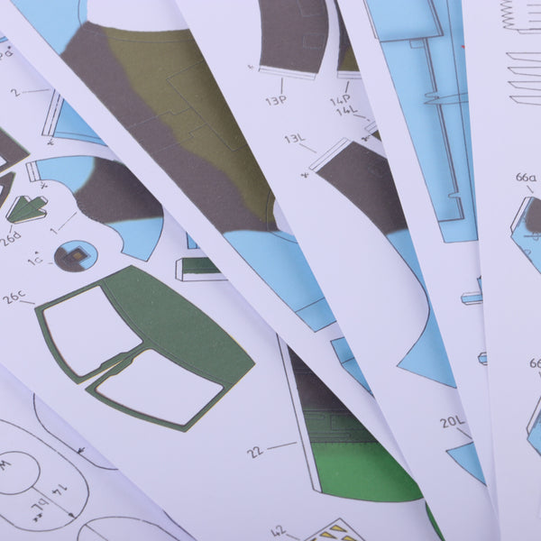 1/33 Scale Paper Military Helicopter Airplane Model Toy Su-25 DIY Accessory