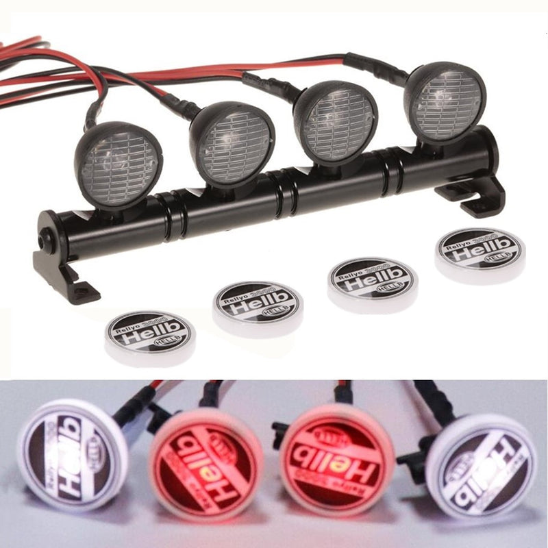 1/10 RC Car Round LED Light Bar for HSP Redcat Axial SCX10 TRX-4 RC4WD D90