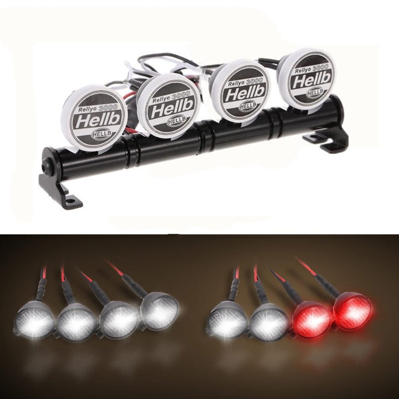 1/10 RC Car Round LED Light Bar for HSP Redcat Axial SCX10 TRX-4 RC4WD D90