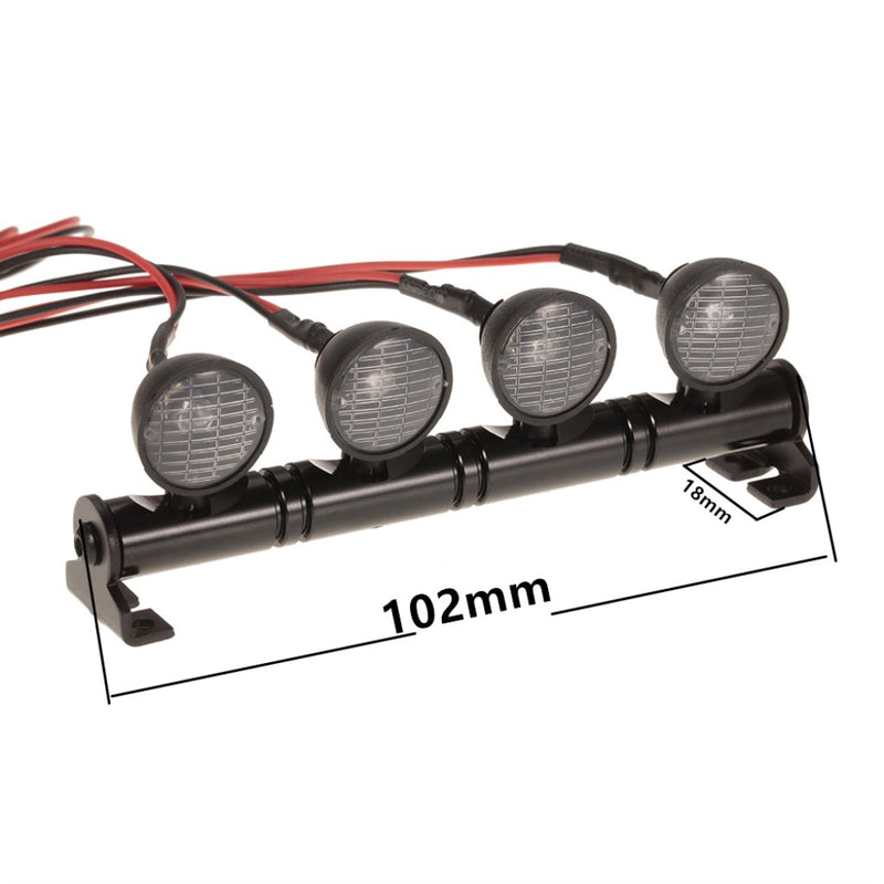 1/10 RC Car Round LED Light Bar for HSP Redcat Axial SCX10 TRX-4 RC4WD D90