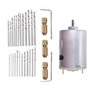 24pcs Mini Twist Micro-Drill Bits Set & 12V Electric Motor for Model Hobby