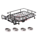 170*110*40mm Alloy Roof Rack w/ Round LED Light & Lampshade for 1/10 RC Car