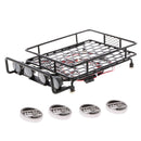170*110*40mm Metal Roof Rack w/ Round LED Light & Lampshade for 1/10 RC Car