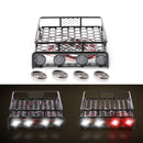 170*110*40mm Metal Roof Rack w/ Round LED Light & Lampshade for 1/10 RC Car