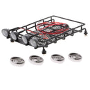 155*110*40mm Alloy Roof Rack w/ Round LED Light & Lampshade for 1/10 RC Car