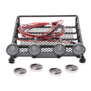 155*110*40mm Alloy Roof Rack w/ Round LED Light & Lampshade for 1/10 RC Car