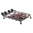 155*110*40mm Metal Roof Rack w/ Round LED Light & Lampshade for 1/10 RC Car