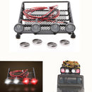 155*110*40mm Metal Roof Rack w/ Round LED Light & Lampshade for 1/10 RC Car