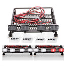 155*110*40mm Metal Roof Rack w/ Square LED Light & Lampshade for 1/10 RC Car