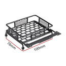 RC 1/10 Metal Roof Rack Luggage Carrier with Round LED Lights 2 White 2 Red