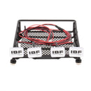 RC 1/10 Metal Roof Rack Luggage Carrier w/ 4 Square LED Light for Buggy Car