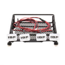 RC 1/10 Metal Roof Rack Luggage Carrier w/ 4 Square LED Light for Buggy Car