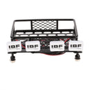 RC 1/10 Metal Roof Rack Luggage Carrier with Square LED Lights 2 White 2 Red