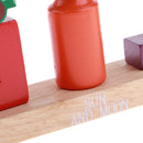 Wooden Toy Wood Shape Color Block Sun Moon DIY Hand Work Match Building Pillar Game Birthday Christmas Gift