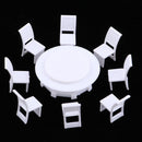 1/75 Plastic Table + Chairs Set Model DIY Scenery Sand Table Diorama Landscape Layout