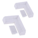 Dollhouse Miniature Furniture Plastic White Tea Table Sofa Set DIY Toys 1/75