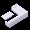 Dollhouse Miniature Furniture Plastic White Tea Table Sofa Set DIY Toys 1/50