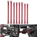 8pcs Aluminum 1:10 RC Car Axle Link Rod Kits for Axial SCX10 Monster Truck