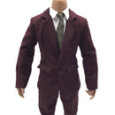 1/6 Scale Male Suit Shirt Pants Belt Tie Clothing Set for 12" Hot Toys Body