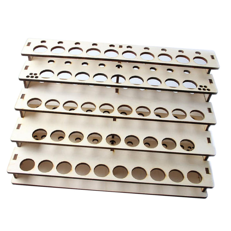 43 bottles Wooden Acrylic Color Ink Paint Bottle Storage Rack Holder Modular