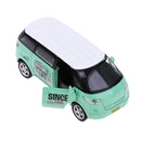 4 Pieces Mini Pocket City Bus Model Double Decker Alloy Bus Pull Back Toy