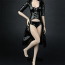 1/6 Scale PU Clothes Hooded Coat Underpants Whip Set for 12" Action Figures