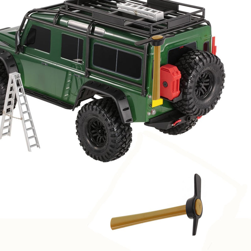 1/10 Scale Mini Metal Bucket Shovel Pickaxe Models for Axial SCX10 D90 D110