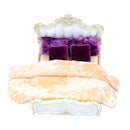 1:25 Sand Table Model Material Double Bed with Pillows DIY Accessories White
