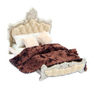 1:25 Scale Model Furniture Bedroom Decor Double Bed with Pillows Model Toy