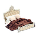 1:25 Scale Model Furniture Bedroom Decor Double Bed with Pillows Model Toy