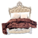 1:25 Scale Model Furniture Bedroom Decor Double Bed with Pillows Model Toy