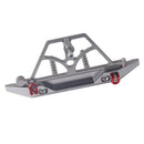 Metal Rear Bumper with Tire Rack & Shackles for Axial SCX10 1/10 RC Crawler Silver