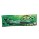 1:144 Scale Warship World War II German U571 Boat Model Submarine Plastic Assembly Model Kit Kids Electric Toy