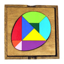 Wooden Egg Shape 9pcs Geometry Learning Jigsaw Smart Puzzle Board Kids Toys