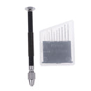 Black Mini Pin Vise Hand Drill with Twist Drill Bits Set of 10 Pcs for Hobby
