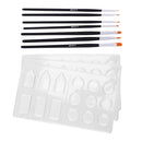 Model Special Color Suits Set 7Pcs Model Brushes And 3Pcs Plastic Palette