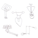IQ Metal Wire Puzzle Educational Rings Brain Teaser Game Toys for Adults Kid