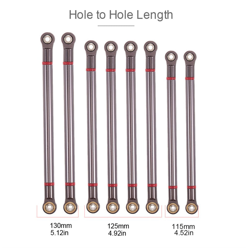 1/10 Link Rod Linkage 313mm Wheelbase Upgrade Parts for Axial SCX10 RC Truck