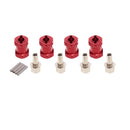 12mm Hub Hex 15mm Hub Extension Combiner for 1/10 RC Crawler Axial SCX10 Red