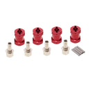 12mm Hub Hex 15mm Hub Extension Combiner for 1/10 RC Crawler Axial SCX10 Red