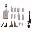 1/18 WWII Military Sodier Action Figure Model Toys 6Pcs Unassemble Kits Gift