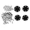 1/10 RC Car Spare Parts 1.9inch Beadlock Wheel Rim Hub Bead Lock 4x for HSP 94180 RC4WD